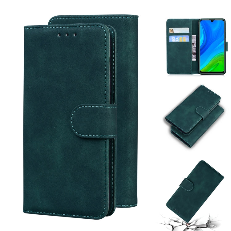 For Huawei P smart 2020 Skin Feel Pure Color Flip Leather Phone Case