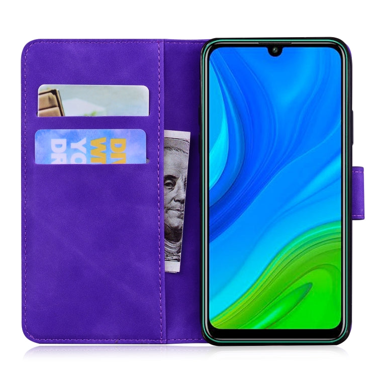For Huawei P smart 2020 Skin Feel Pure Color Flip Leather Phone Case