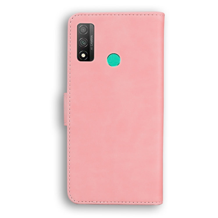 For Huawei P smart 2020 Skin Feel Pure Color Flip Leather Phone Case
