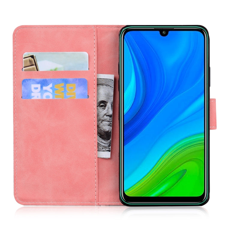 For Huawei P smart 2020 Skin Feel Pure Color Flip Leather Phone Case