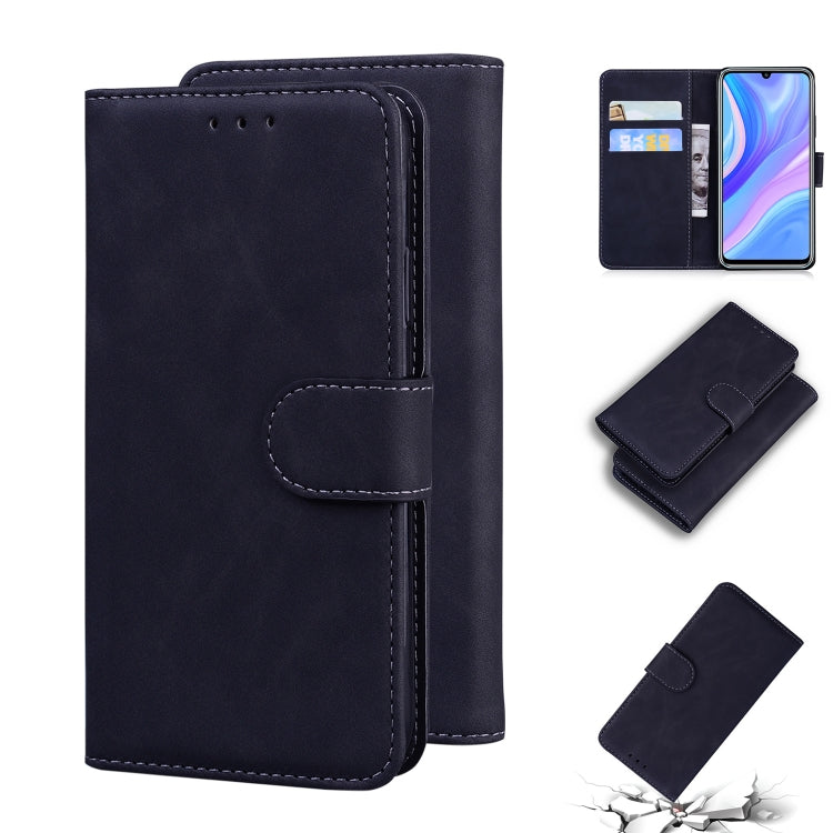For Huawei Enjoy 10s / P Smart S / Y8p Skin Feel Pure Color Flip Leather Phone Case