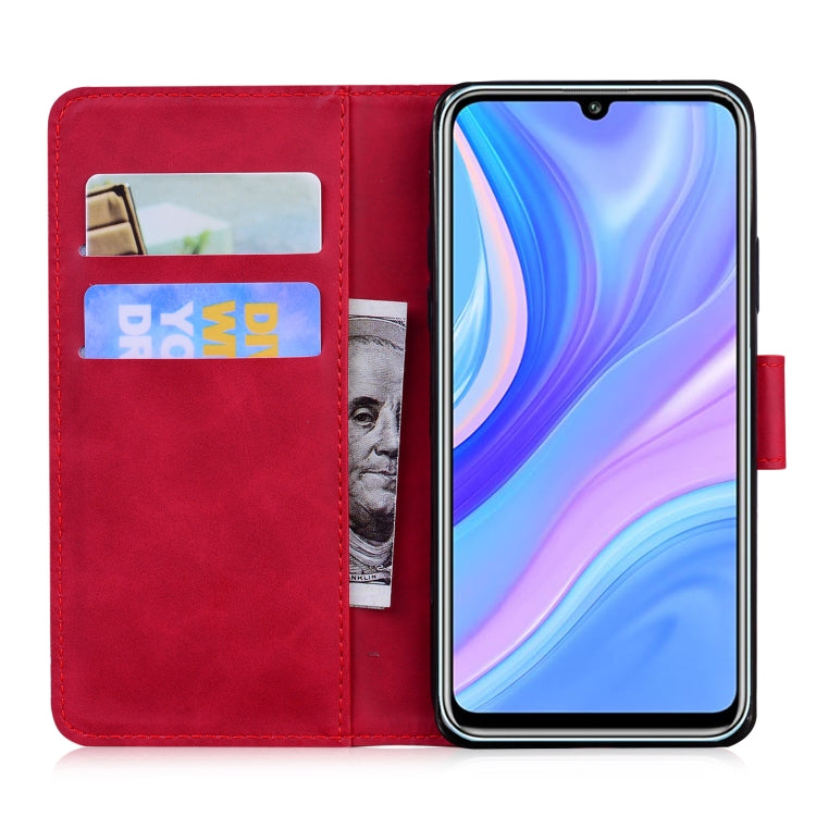 For Huawei Enjoy 10s / P Smart S / Y8p Skin Feel Pure Color Flip Leather Phone Case