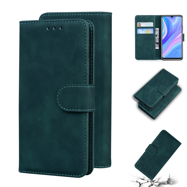 For Huawei Enjoy 10s / P Smart S / Y8p Skin Feel Pure Color Flip Leather Phone Case