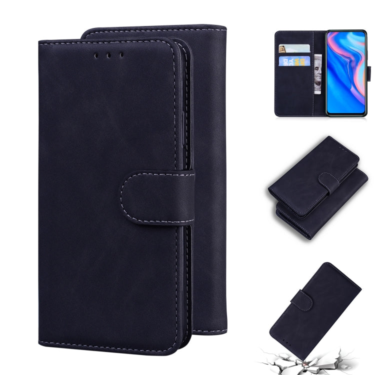 For Huawei P smart Z / Y9 Prime 2019 / Honor 9X Global Skin Feel Pure Color Flip Leather Phone Case