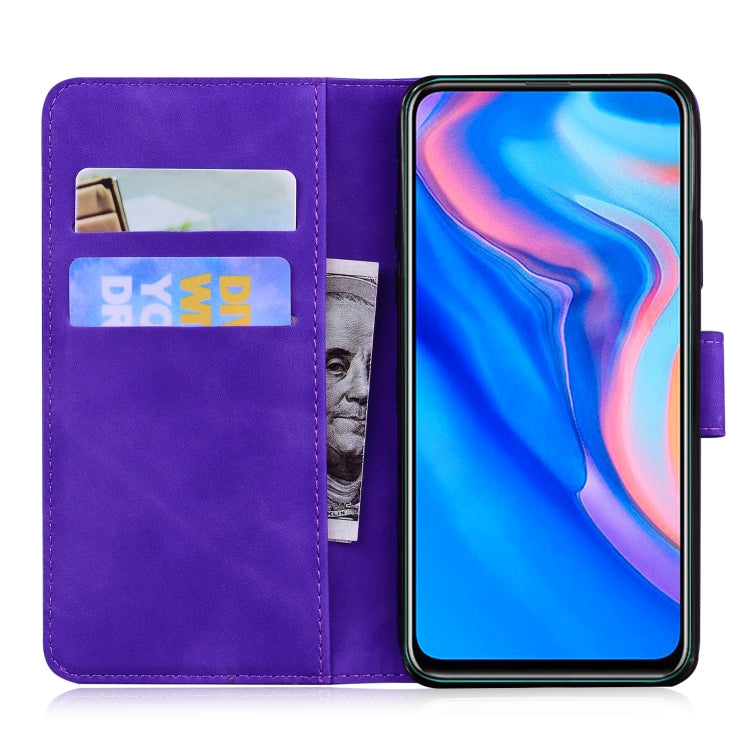 For Huawei P smart Z / Y9 Prime 2019 / Honor 9X Global Skin Feel Pure Color Flip Leather Phone Case