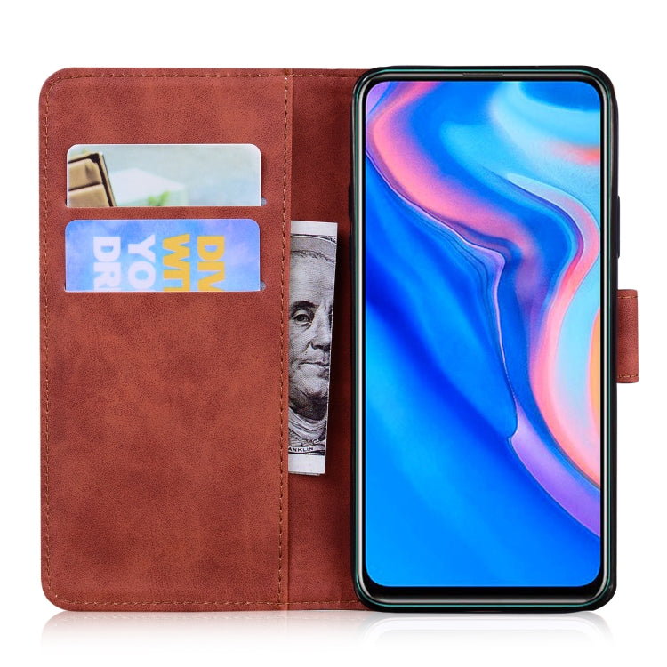 For Huawei P smart Z / Y9 Prime 2019 / Honor 9X Global Skin Feel Pure Color Flip Leather Phone Case