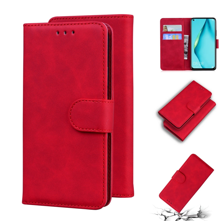 For Huawei P40 lite / nova 6 SE / nova 7i Skin Feel Pure Color Flip Leather Phone Case