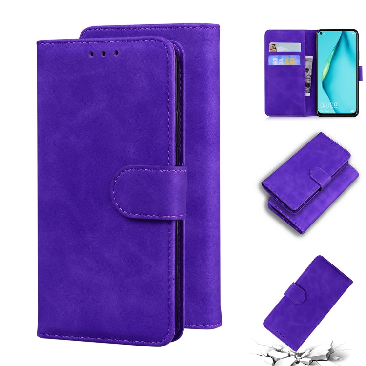 For Huawei P40 lite / nova 6 SE / nova 7i Skin Feel Pure Color Flip Leather Phone Case