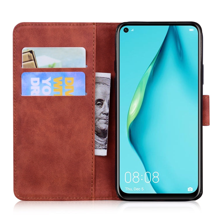 For Huawei P40 lite / nova 6 SE / nova 7i Skin Feel Pure Color Flip Leather Phone Case