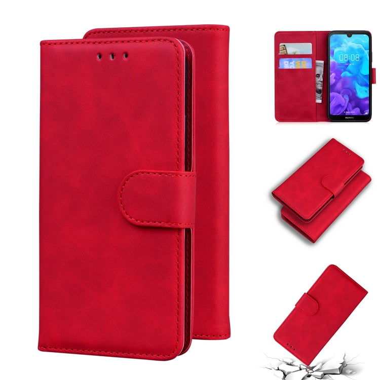 For Huawei Y5 2019 / Honor 8S Skin Feel Pure Color Flip Leather Phone Case