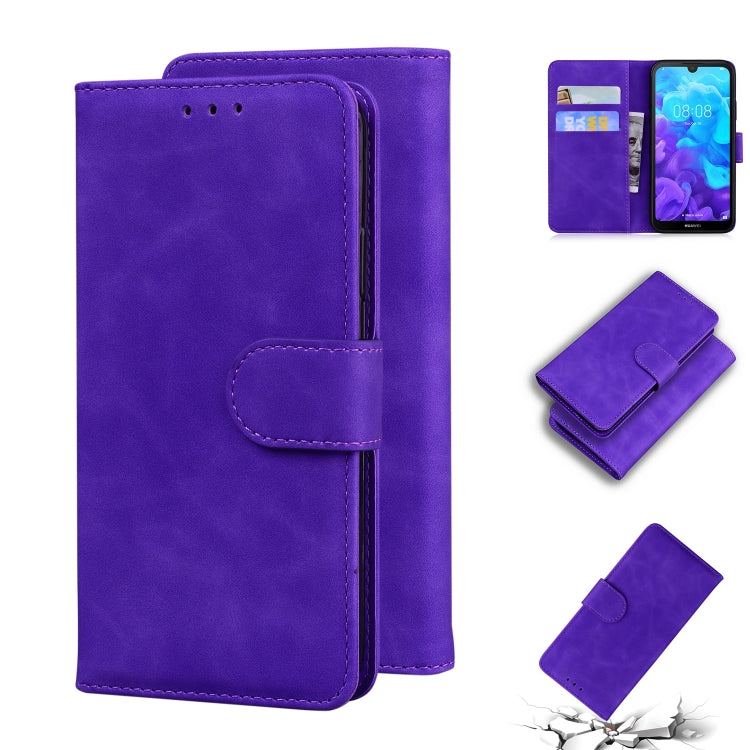 For Huawei Y5 2019 / Honor 8S Skin Feel Pure Color Flip Leather Phone Case