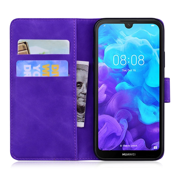 For Huawei Y5 2019 / Honor 8S Skin Feel Pure Color Flip Leather Phone Case