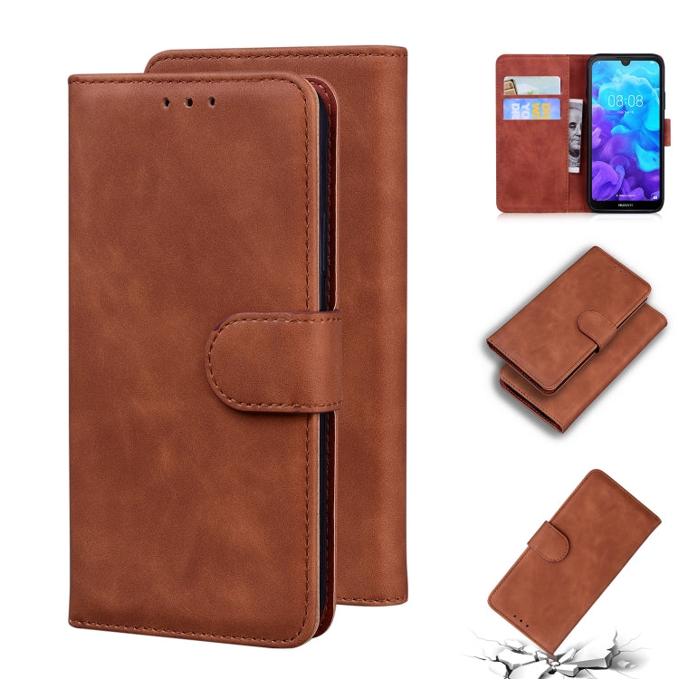For Huawei Y5 2019 / Honor 8S Skin Feel Pure Color Flip Leather Phone Case