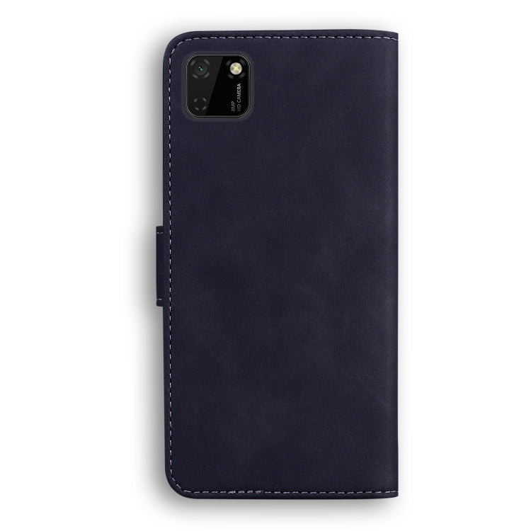 For Huawei Y5p Skin Feel Pure Color Flip Leather Phone Case