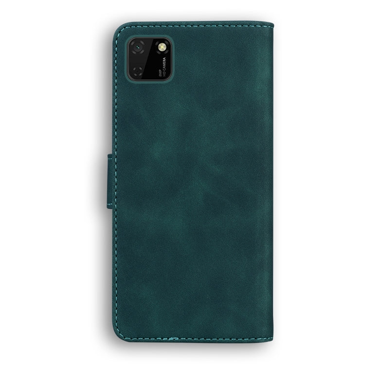 For Huawei Y5p Skin Feel Pure Color Flip Leather Phone Case