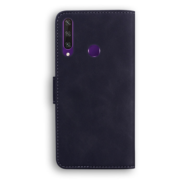 For Huawei Y6p Skin Feel Pure Color Flip Leather Phone Case