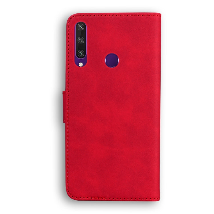 For Huawei Y6p Skin Feel Pure Color Flip Leather Phone Case