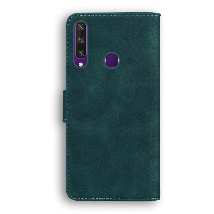 For Huawei Y6p Skin Feel Pure Color Flip Leather Phone Case