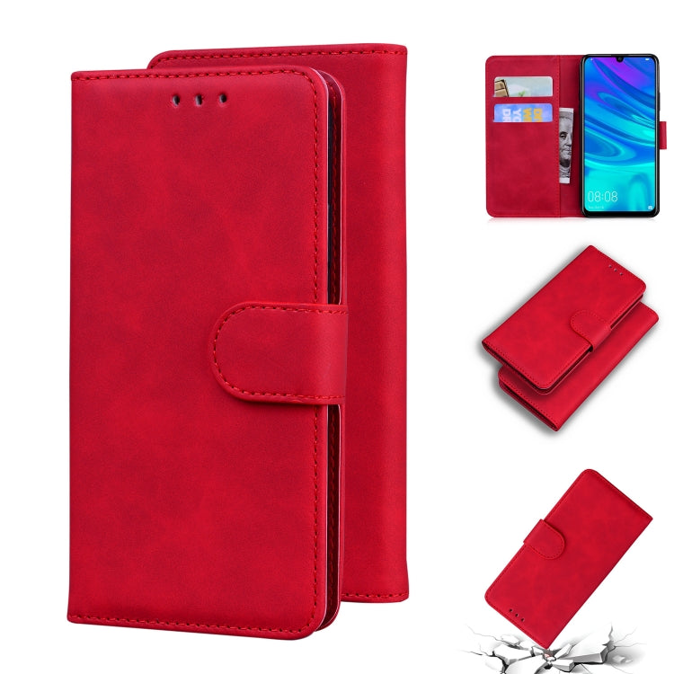 For Huawei P smart 2019 / Honor 10 Lite Skin Feel Pure Color Flip Leather Phone Case