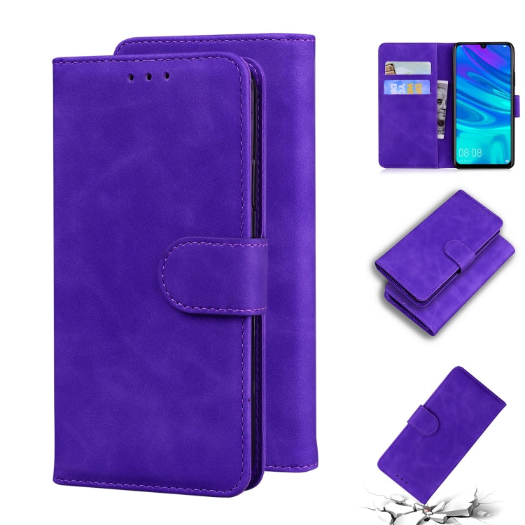 For Huawei P smart 2019 / Honor 10 Lite Skin Feel Pure Color Flip Leather Phone Case