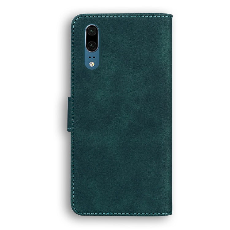 For Huawei P20 Skin Feel Pure Color Flip Leather Phone Case