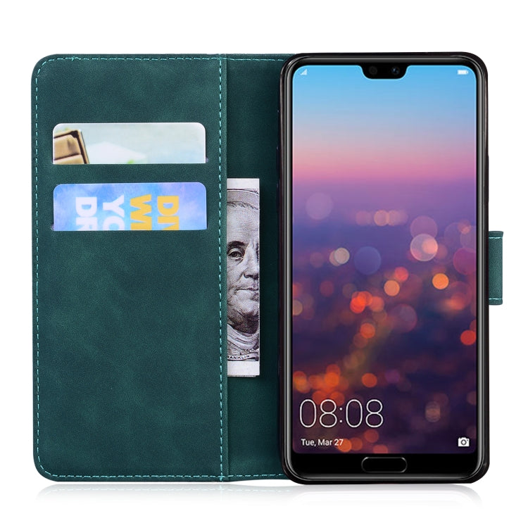 For Huawei P20 Skin Feel Pure Color Flip Leather Phone Case