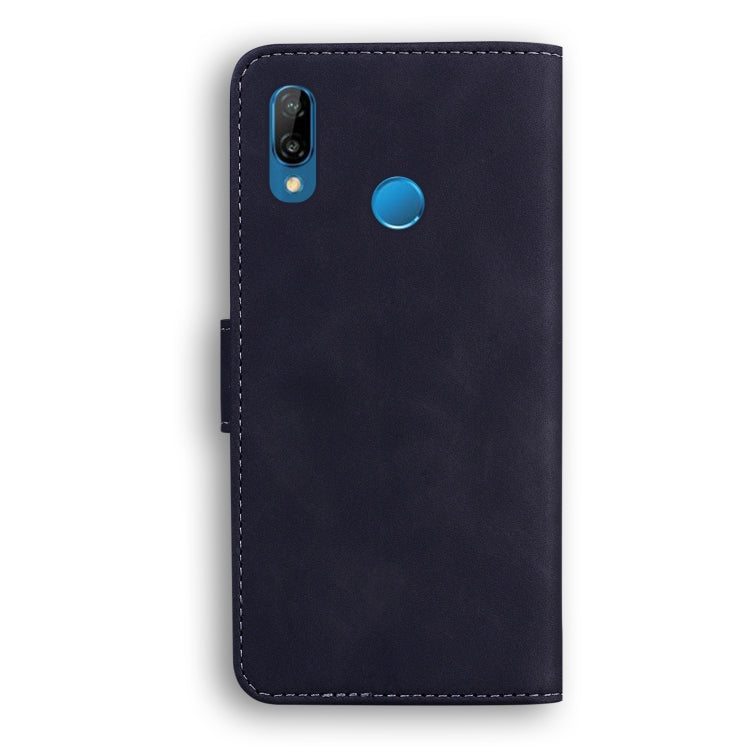 For Huawei P20 lite Skin Feel Pure Color Flip Leather Phone Case