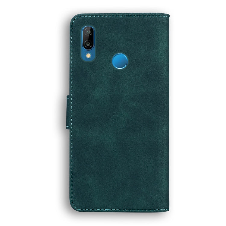 For Huawei P20 lite Skin Feel Pure Color Flip Leather Phone Case