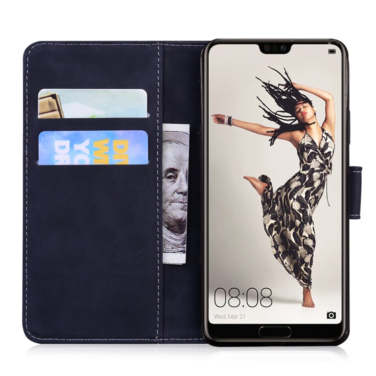 For Huawei P20 Pro Skin Feel Pure Color Flip Leather Phone Case
