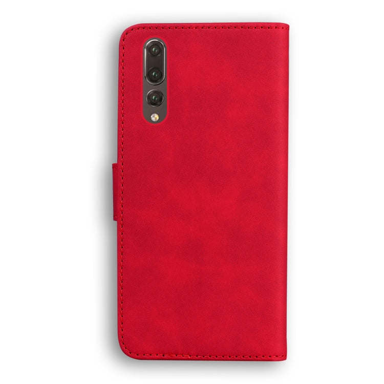 For Huawei P20 Pro Skin Feel Pure Color Flip Leather Phone Case