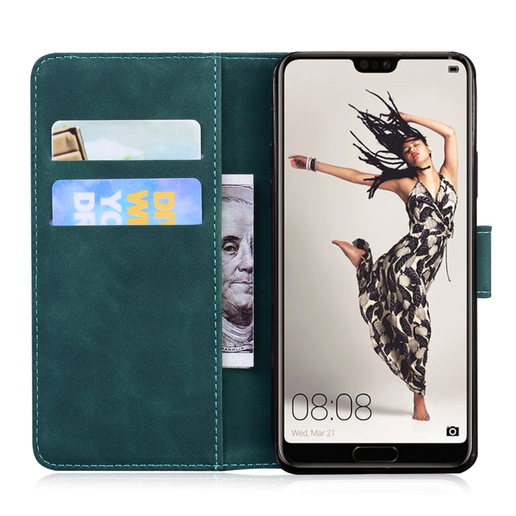 For Huawei P20 Pro Skin Feel Pure Color Flip Leather Phone Case