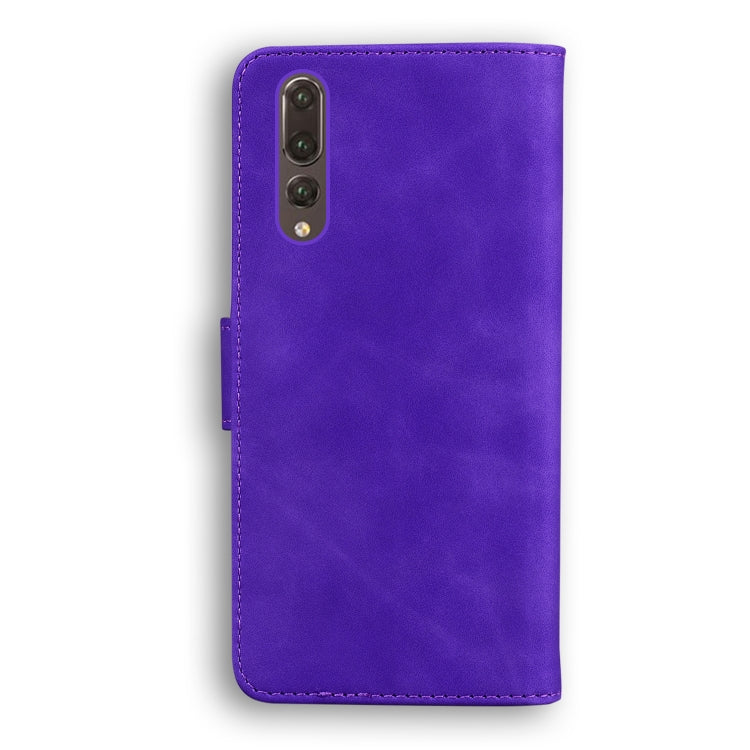 For Huawei P20 Pro Skin Feel Pure Color Flip Leather Phone Case