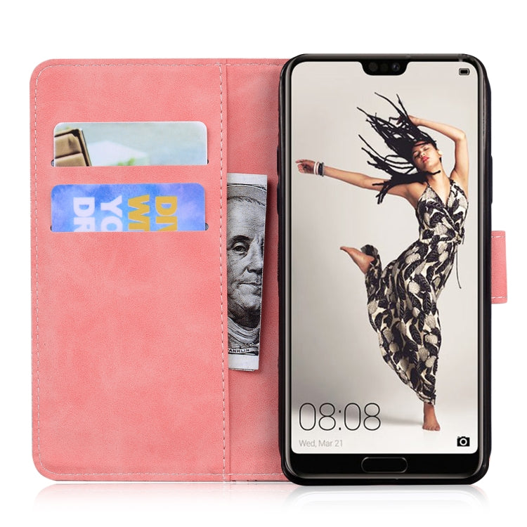 For Huawei P20 Pro Skin Feel Pure Color Flip Leather Phone Case