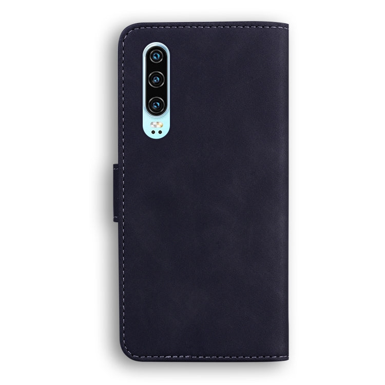 For Huawei P30 Skin Feel Pure Color Flip Leather Phone Case