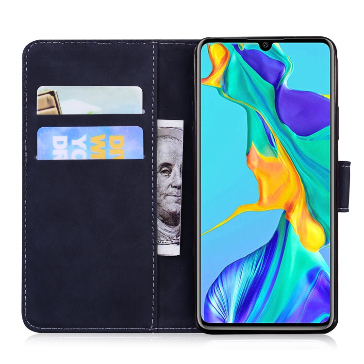 For Huawei P30 Skin Feel Pure Color Flip Leather Phone Case