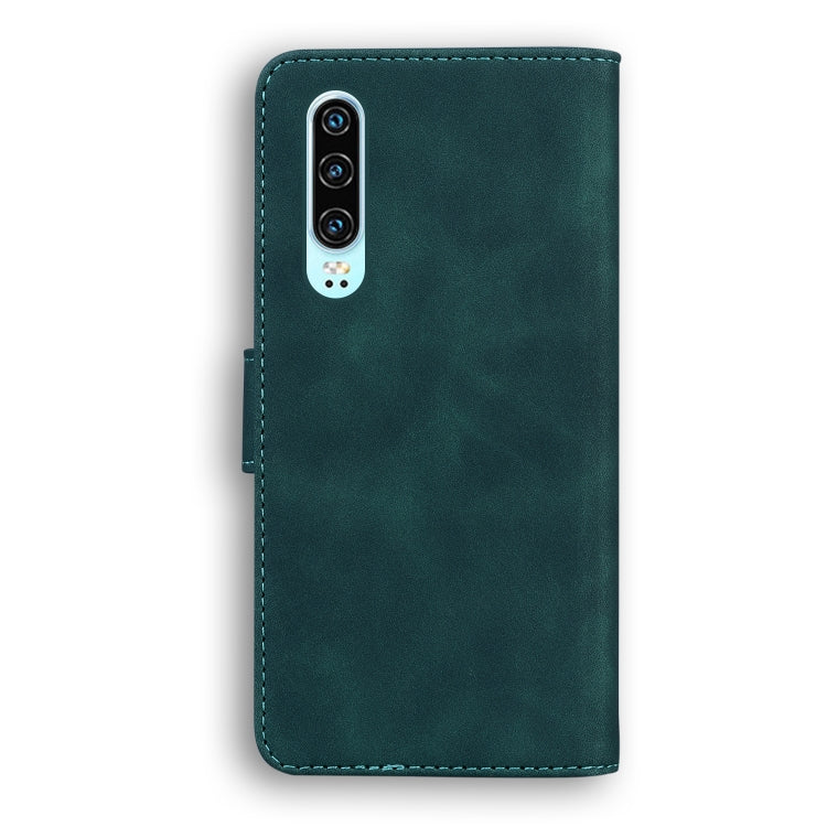 For Huawei P30 Skin Feel Pure Color Flip Leather Phone Case