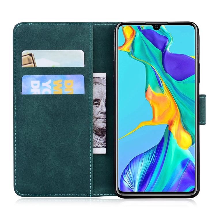 For Huawei P30 Skin Feel Pure Color Flip Leather Phone Case