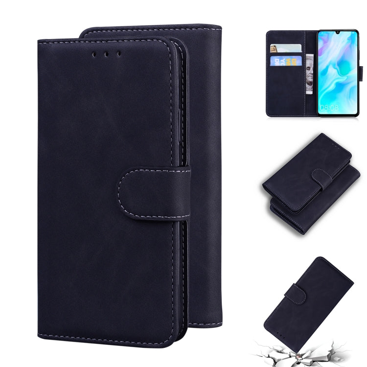 For Huawei P30 lite / nova 4e Skin Feel Pure Color Flip Leather Phone Case
