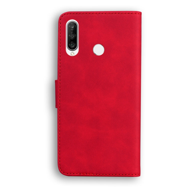 For Huawei P30 lite / nova 4e Skin Feel Pure Color Flip Leather Phone Case