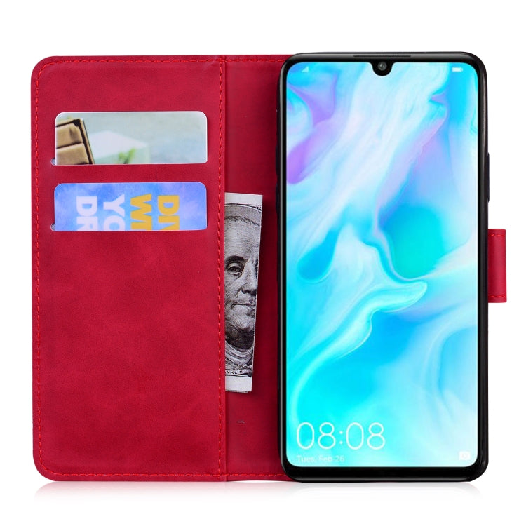 For Huawei P30 lite / nova 4e Skin Feel Pure Color Flip Leather Phone Case