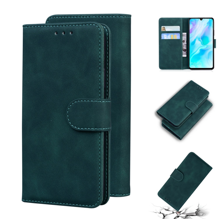 For Huawei P30 lite / nova 4e Skin Feel Pure Color Flip Leather Phone Case