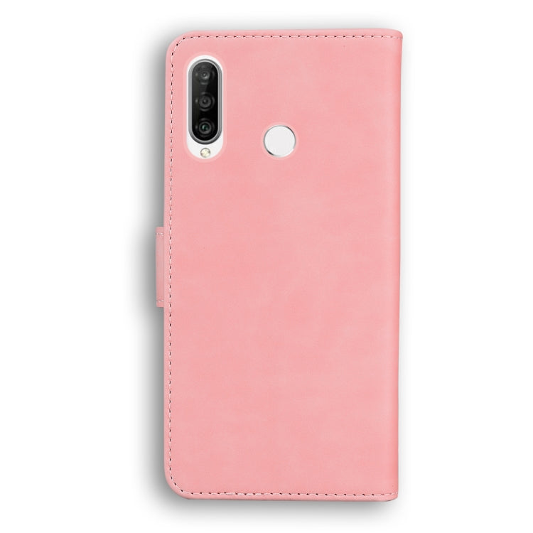 For Huawei P30 lite / nova 4e Skin Feel Pure Color Flip Leather Phone Case