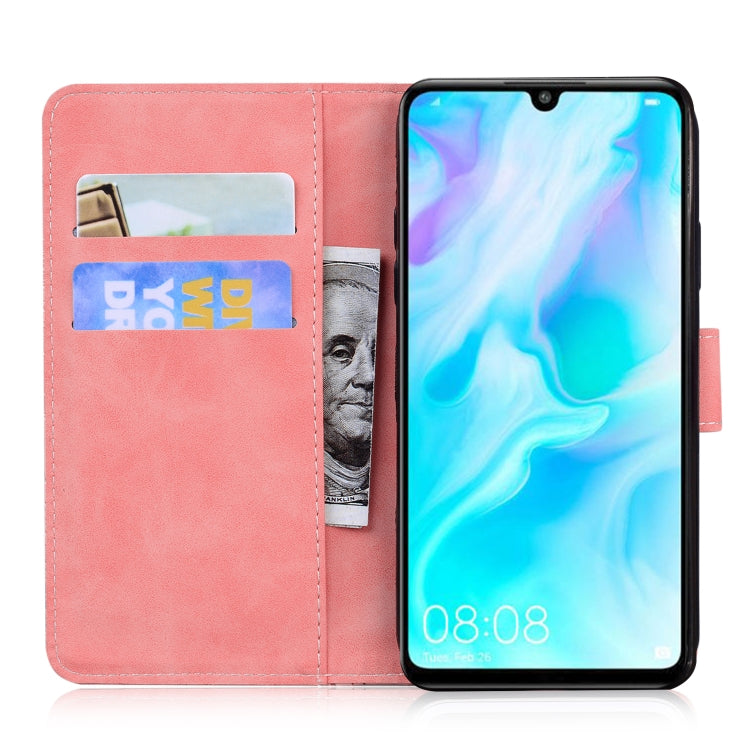 For Huawei P30 lite / nova 4e Skin Feel Pure Color Flip Leather Phone Case