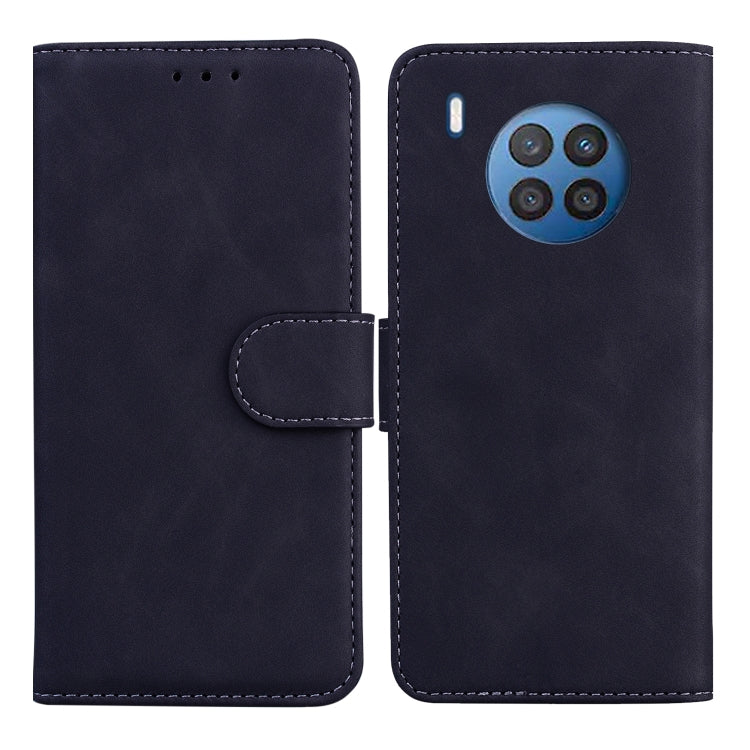 For Huawei nova 8i / Honor 50 Lite Skin Feel Pure Color Flip Leather Phone Case