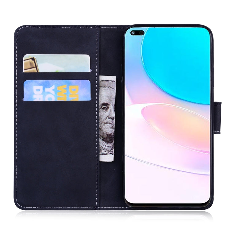 For Huawei nova 8i / Honor 50 Lite Skin Feel Pure Color Flip Leather Phone Case