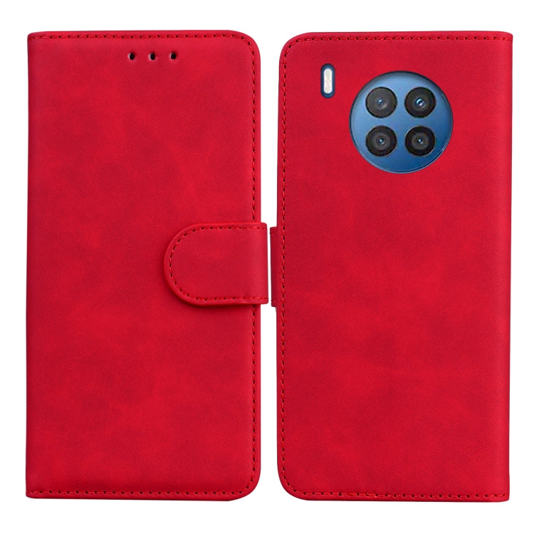 For Huawei nova 8i / Honor 50 Lite Skin Feel Pure Color Flip Leather Phone Case