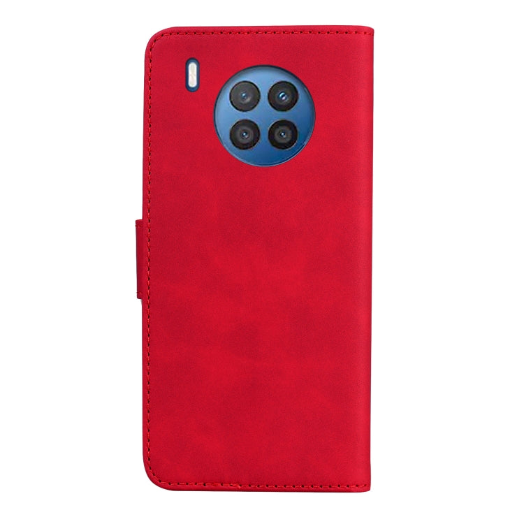For Huawei nova 8i / Honor 50 Lite Skin Feel Pure Color Flip Leather Phone Case