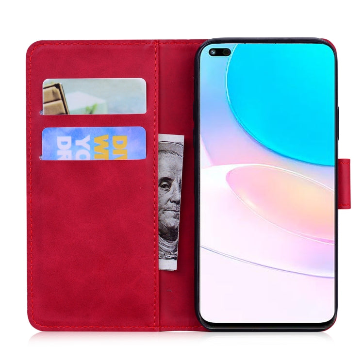 For Huawei nova 8i / Honor 50 Lite Skin Feel Pure Color Flip Leather Phone Case