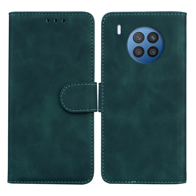 For Huawei nova 8i / Honor 50 Lite Skin Feel Pure Color Flip Leather Phone Case