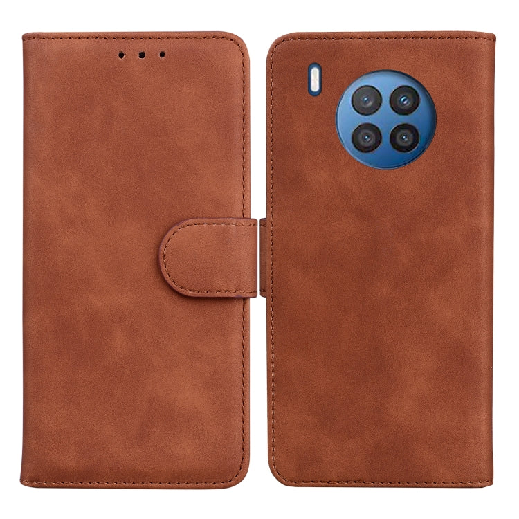 For Huawei nova 8i / Honor 50 Lite Skin Feel Pure Color Flip Leather Phone Case